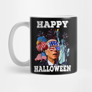 Funny Joe Biden Happy Halloween Confused 4th of July 2024, Funny 4th of July Mug